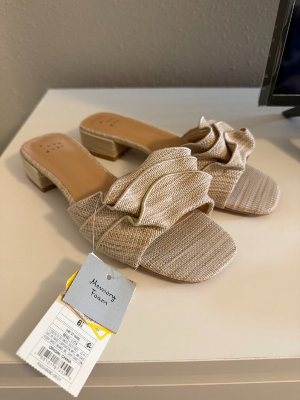 A New Day Lyta Raffia Ruffle Sandals - Picture 5 of 6